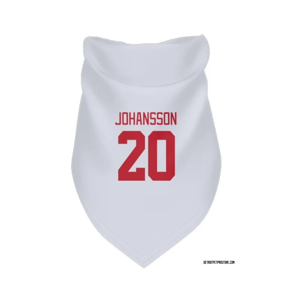 Detroit Red Wings Albert Johansson White Pet Bandana for Dog & Cat