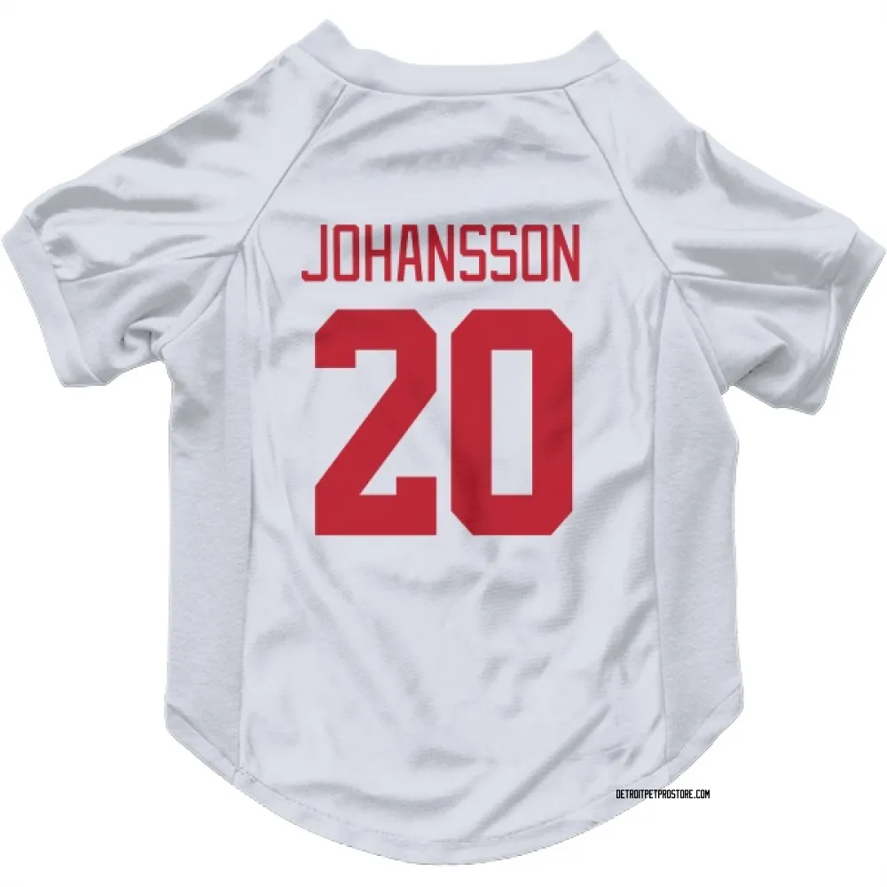 Detroit Red Wings Albert Johansson White Pet Jersey for Dog & Cat