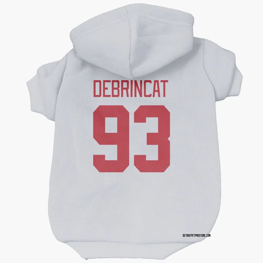 Detroit Red Wings Alex DeBrincat White Pet Hoodie for Dog & Cat