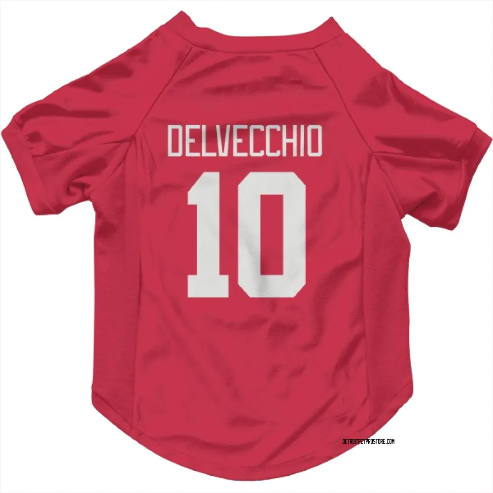 Detroit Red Wings Alex Delvecchio Red Pet Jersey for Dog & Cat