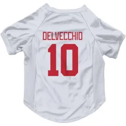 Detroit Red Wings Alex Delvecchio White Pet Jersey for Dog & Cat