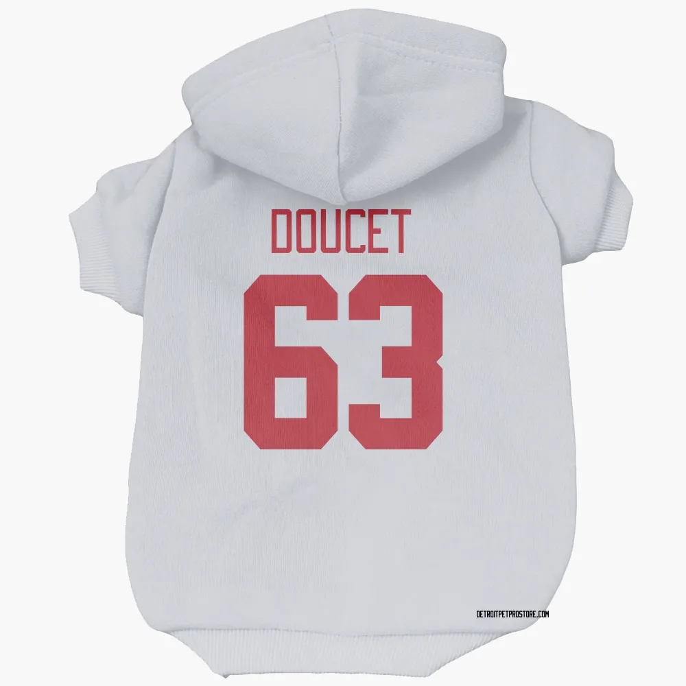 Detroit Red Wings Alexandre Doucet White Pet Hoodie for Dog & Cat