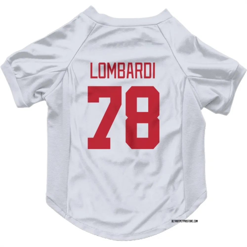 Detroit Red Wings Amadeus Lombardi White Pet Jersey for Dog & Cat