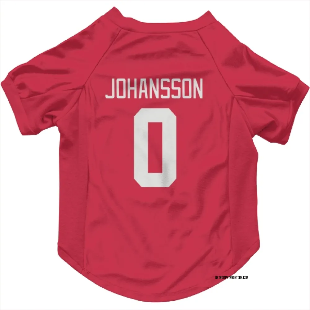 Detroit Red Wings Anton Johansson Red Pet Jersey for Dog & Cat