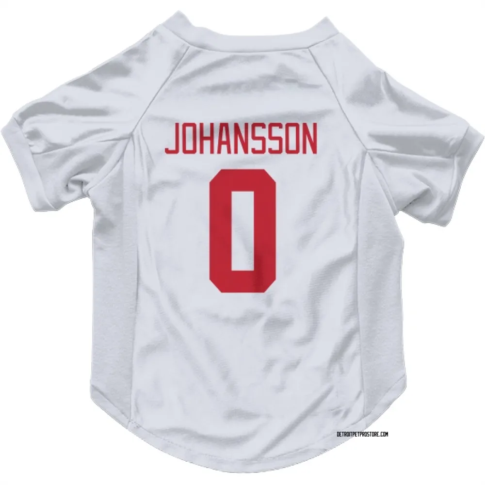 Detroit Red Wings Anton Johansson White Pet Jersey for Dog & Cat