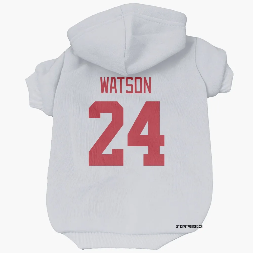 Detroit Red Wings Austin Watson White Pet Hoodie for Dog & Cat