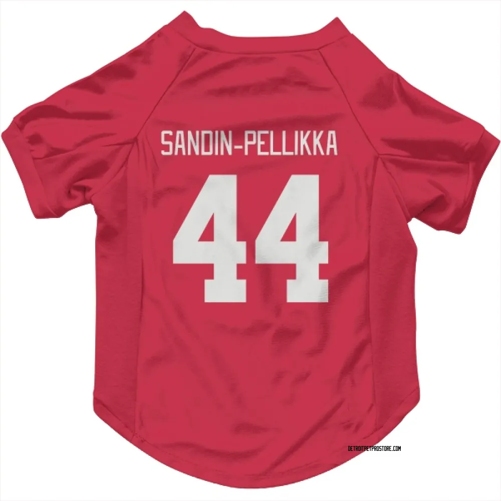 Detroit Red Wings Axel Sandin-Pellikka Red Pet Jersey for Dog & Cat