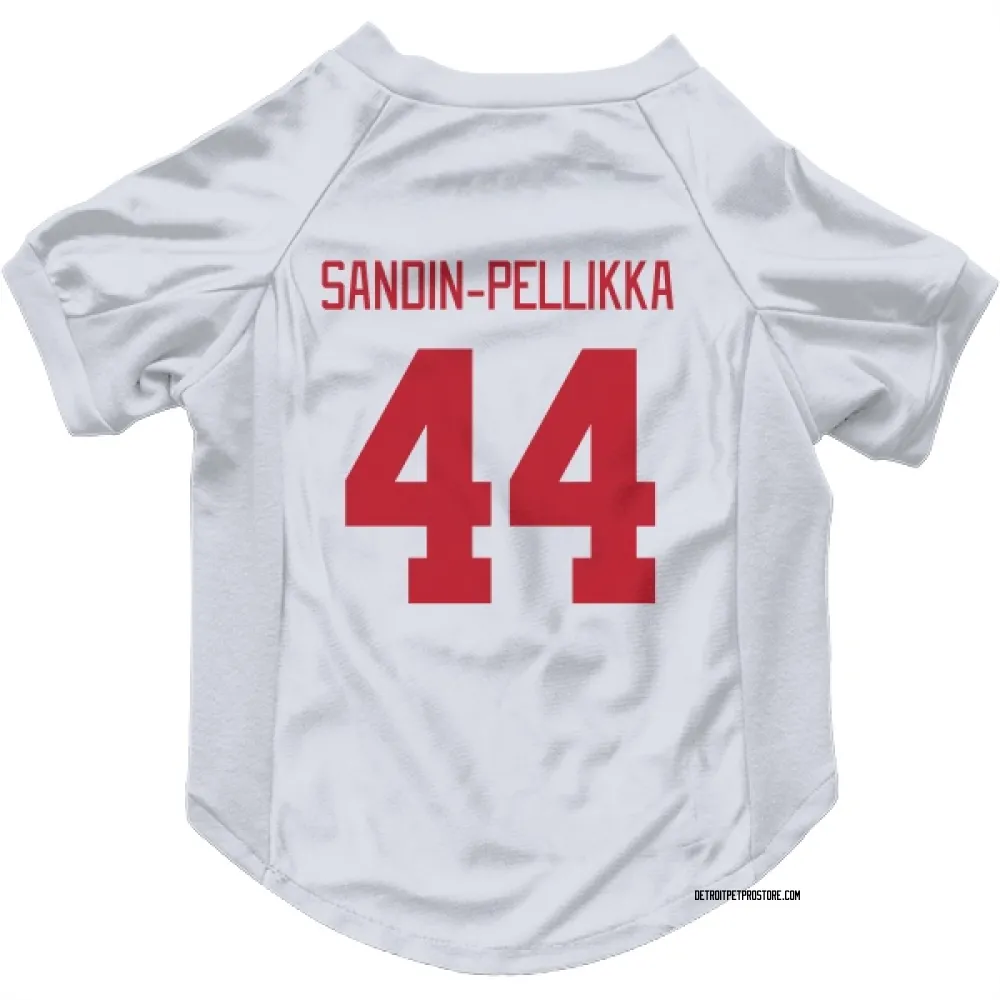 Detroit Red Wings Axel Sandin-Pellikka White Pet Jersey for Dog & Cat