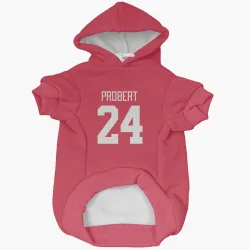 Detroit Red Wings Bob Probert Red Pet Hoodie for Dog & Cat