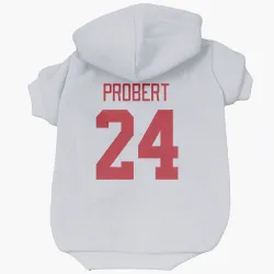 Detroit Red Wings Bob Probert White Pet Hoodie for Dog & Cat