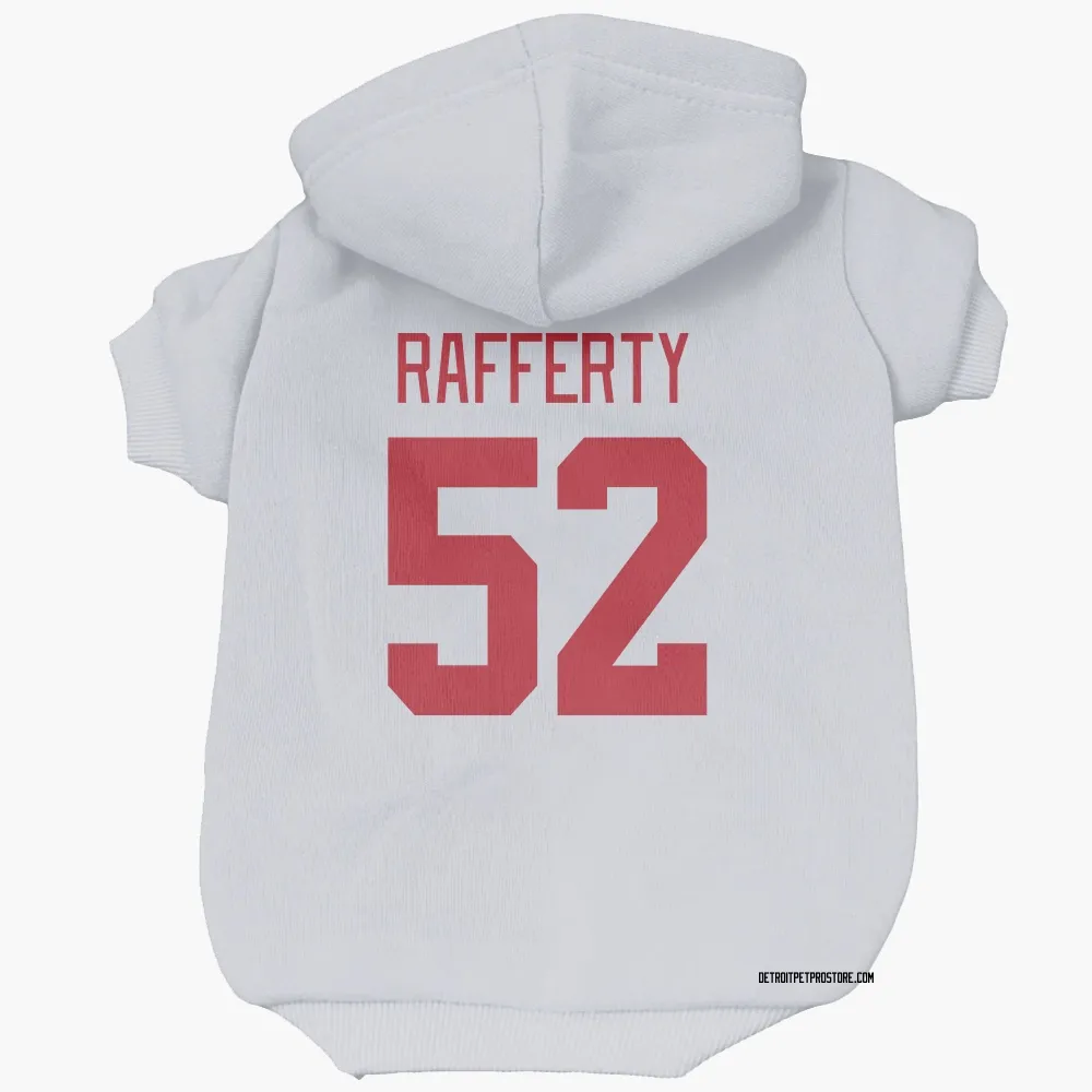 Detroit Red Wings Brogan Rafferty White Pet Hoodie for Dog & Cat