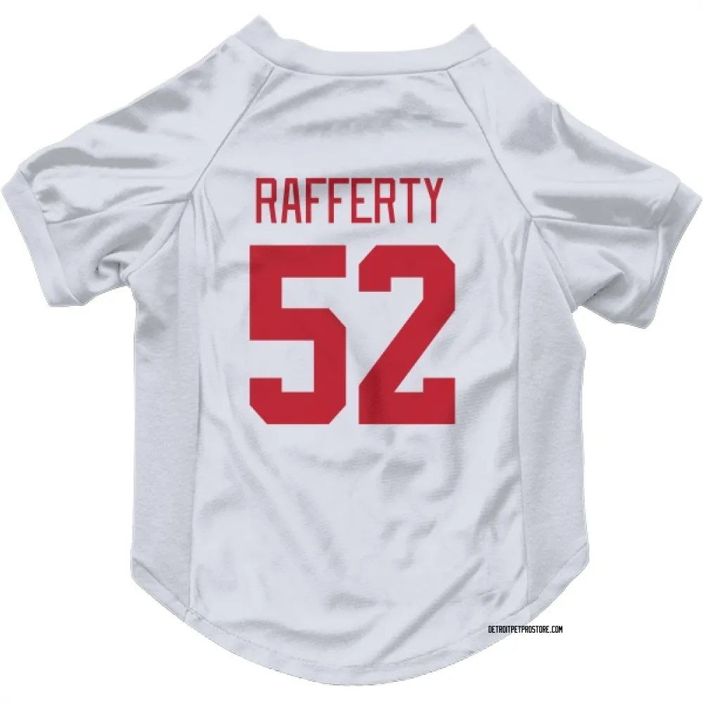 Detroit Red Wings Brogan Rafferty White Pet Jersey for Dog & Cat