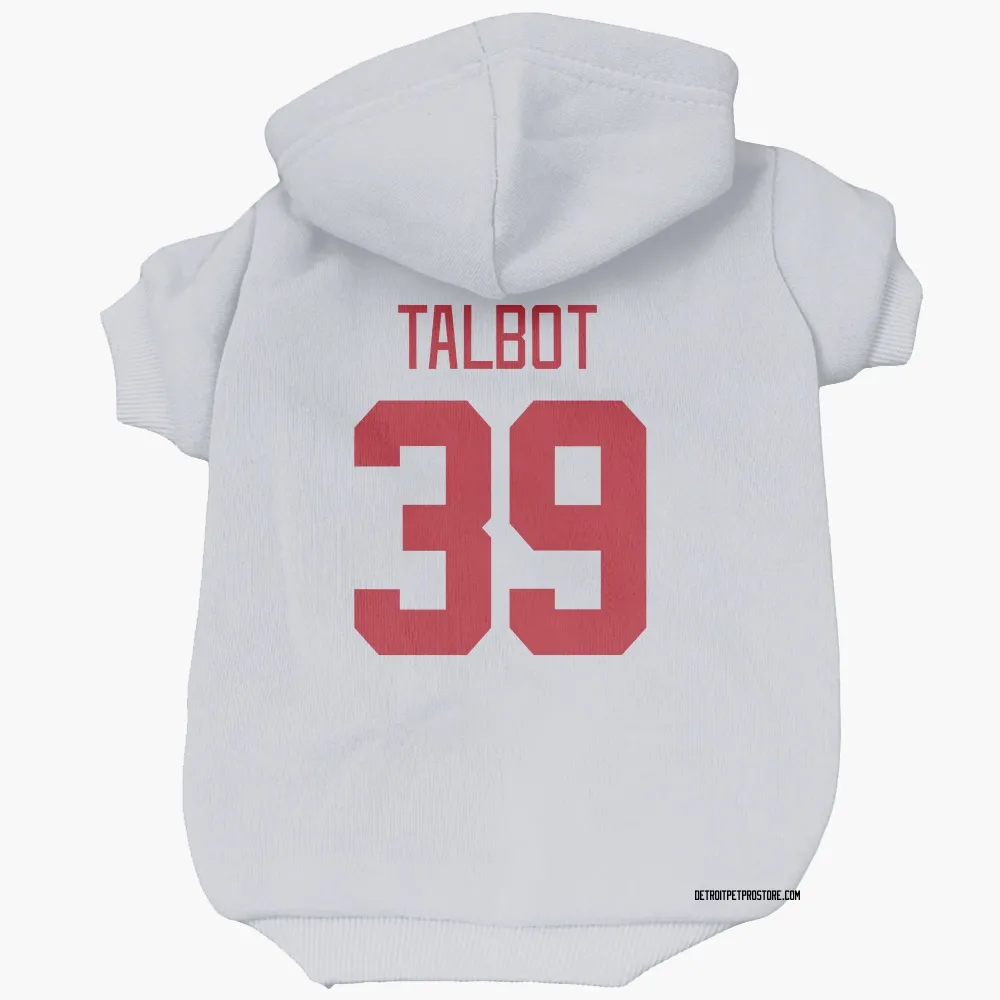 Detroit Red Wings Cam Talbot White Pet Hoodie for Dog & Cat