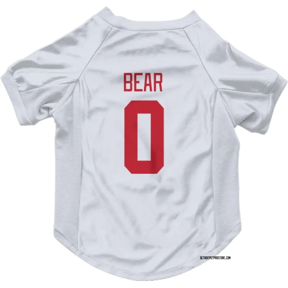 Detroit Red Wings Carter Bear White Pet Jersey for Dog & Cat