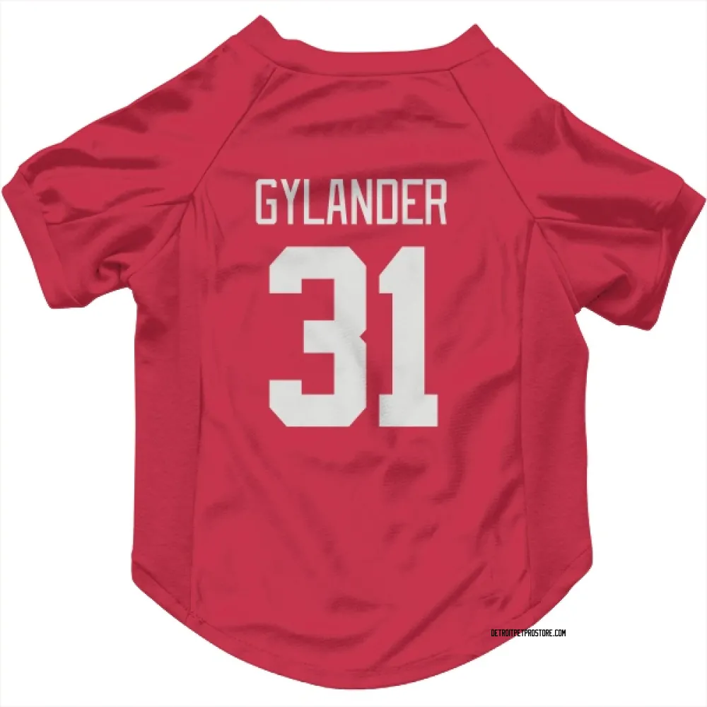 Detroit Red Wings Carter Gylander Red Pet Jersey for Dog & Cat
