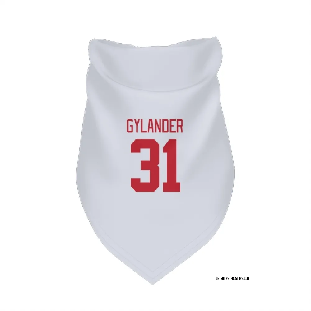 Detroit Red Wings Carter Gylander White Pet Bandana for Dog & Cat