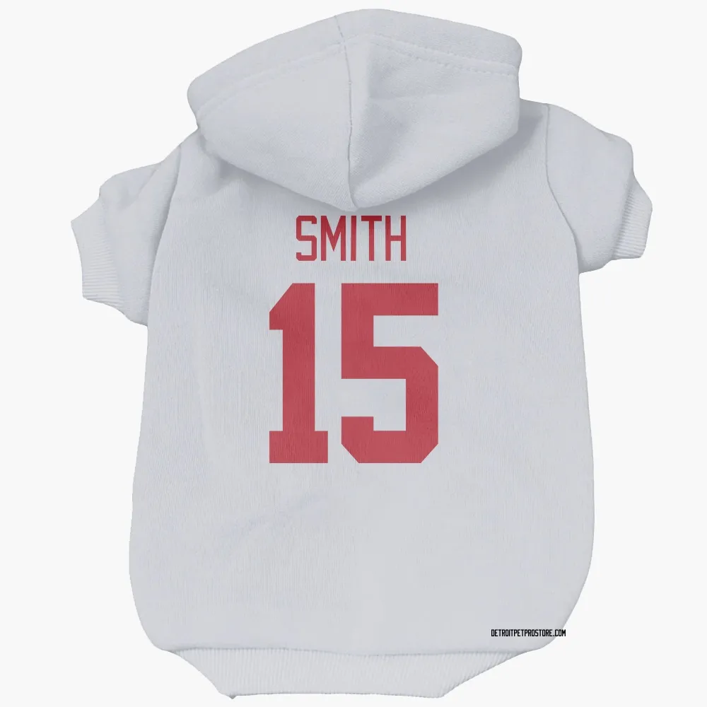 Detroit Red Wings Craig Smith White Pet Hoodie for Dog & Cat