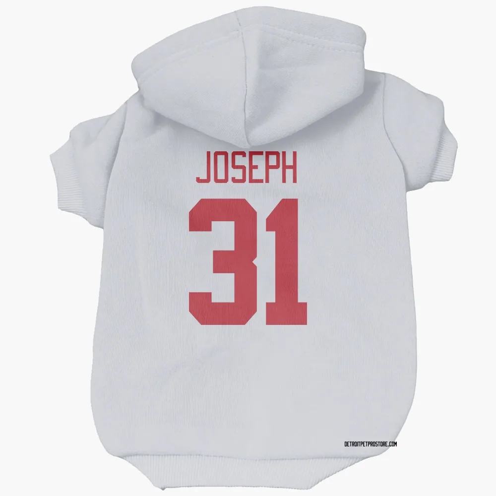 Detroit Red Wings Curtis Joseph White Pet Hoodie for Dog & Cat