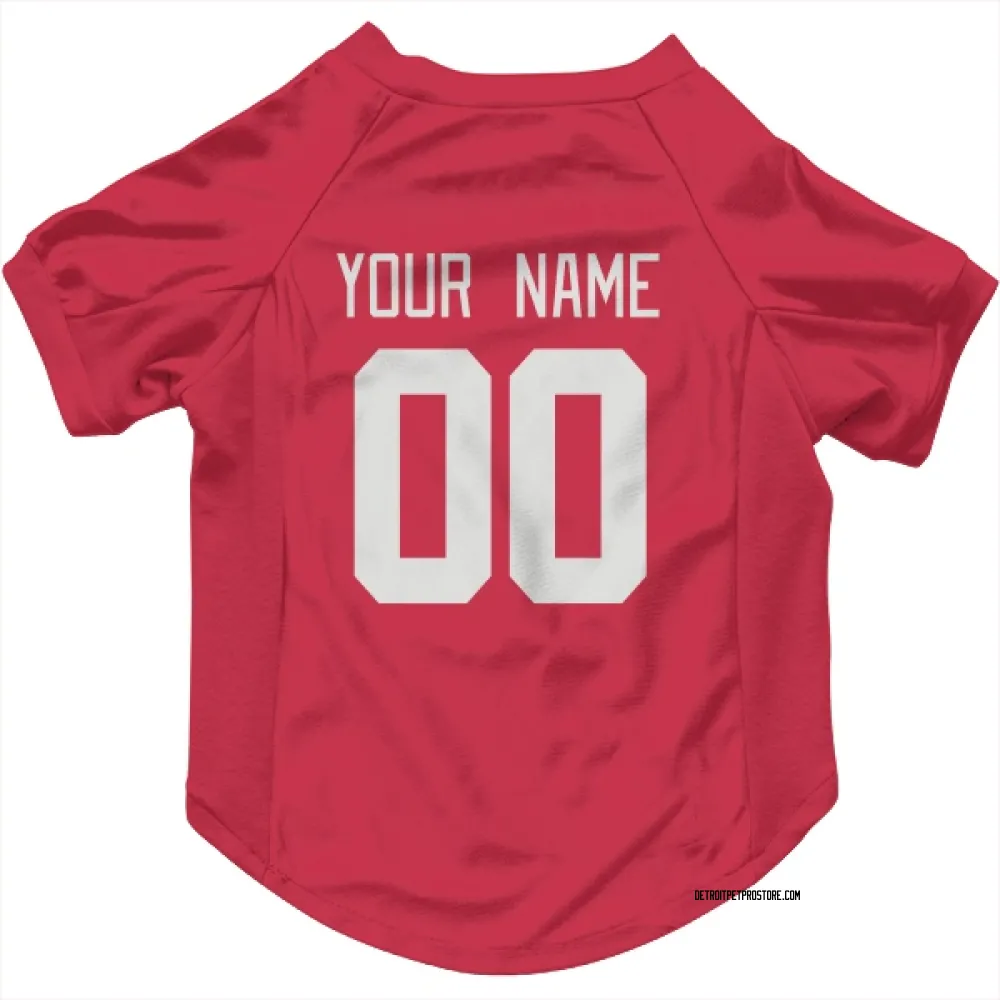 Detroit Red Wings Custom Red Pet Jersey for Dog & Cat