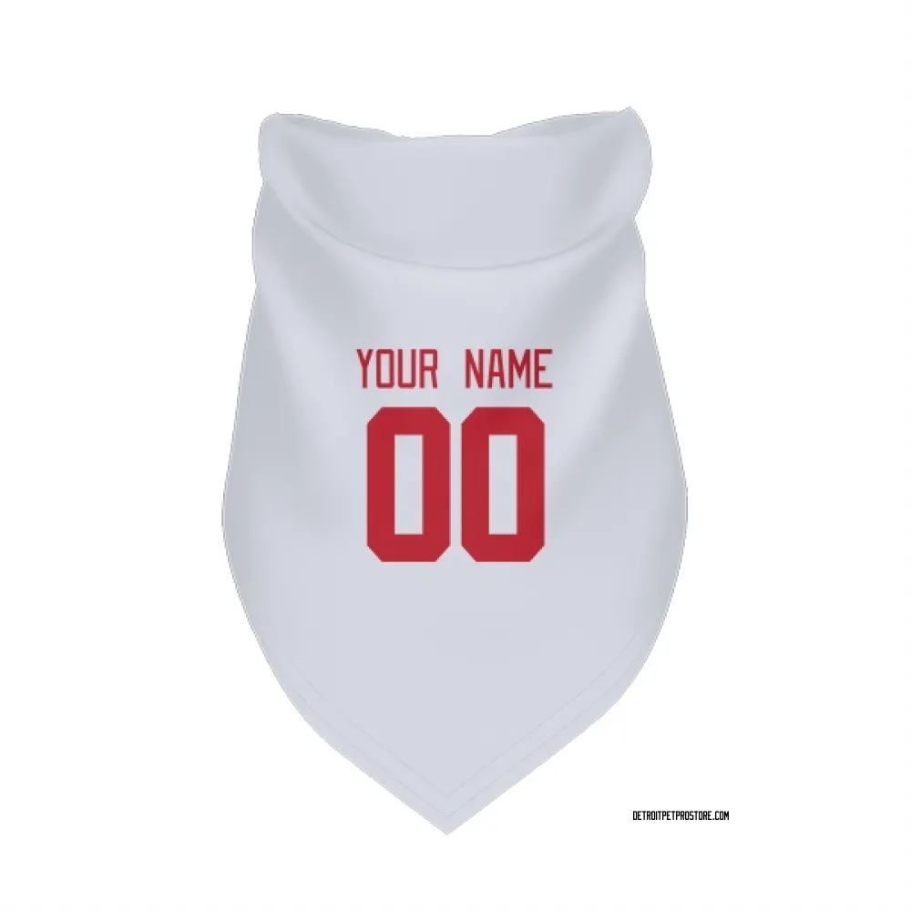 Detroit Red Wings Custom White Pet Bandana for Dog & Cat