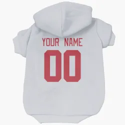 Detroit Red Wings Custom White Pet Hoodie for Dog & Cat
