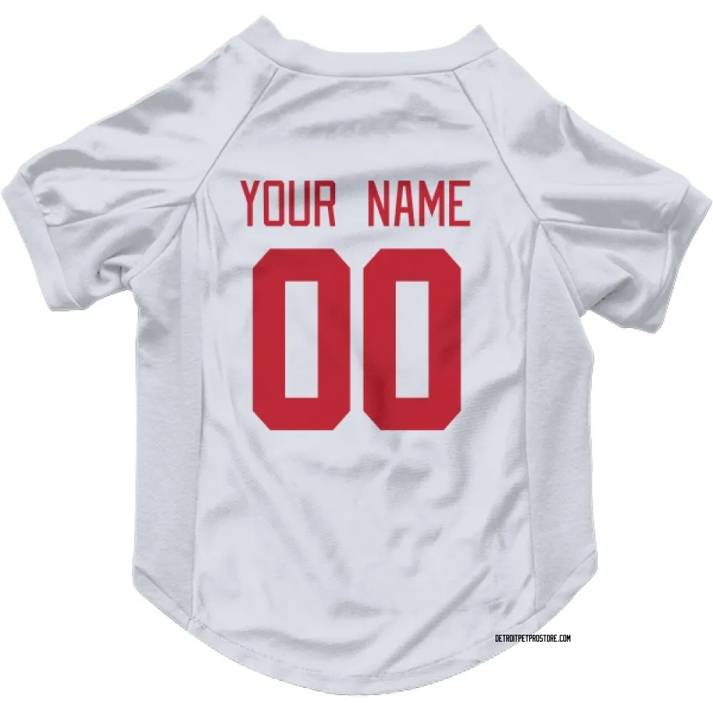 Detroit Red Wings Custom White Pet Jersey for Dog & Cat