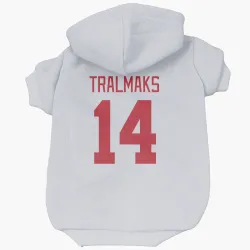 Detroit Red Wings Eduards Tralmaks White Pet Hoodie for Dog & Cat