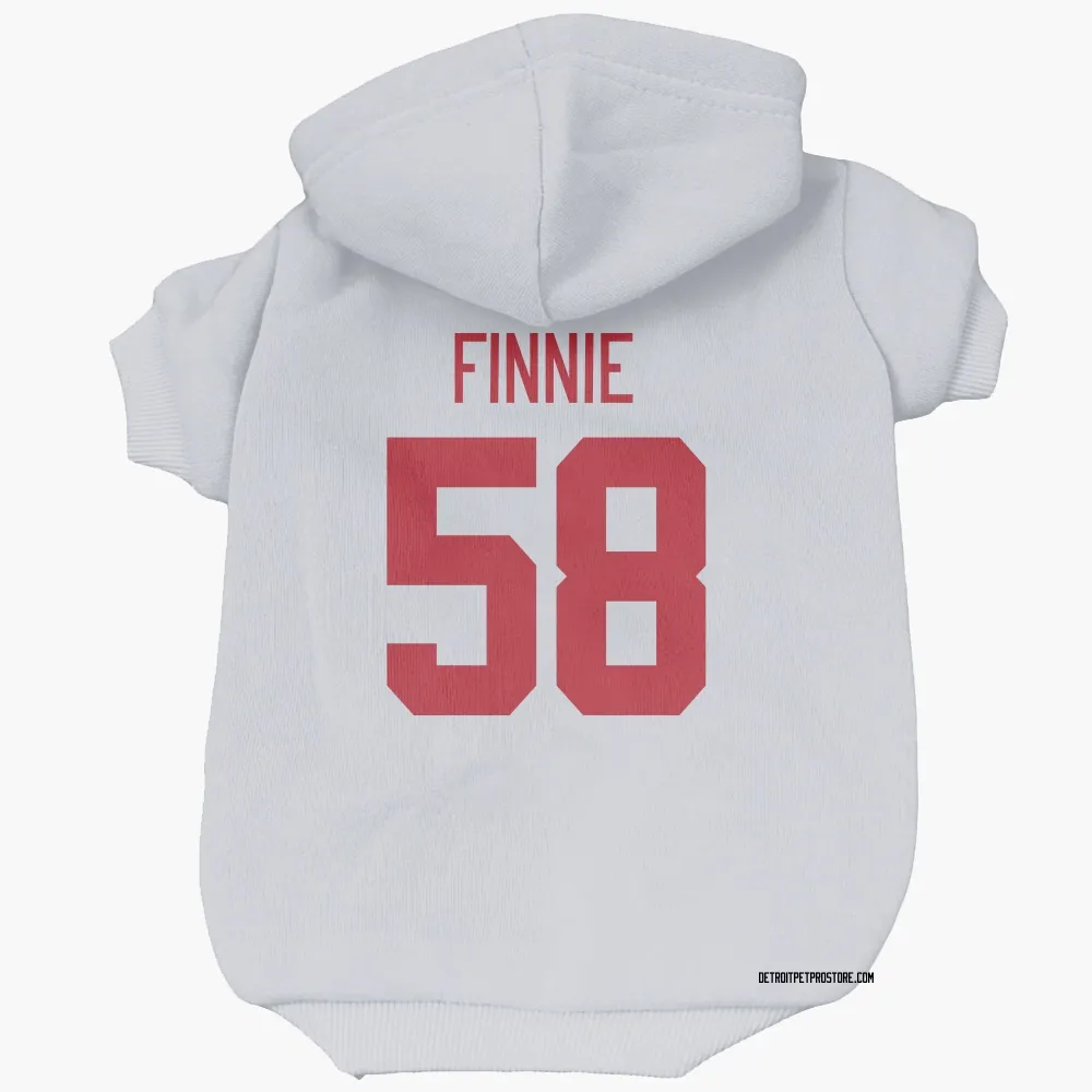 Detroit Red Wings Emmitt Finnie White Pet Hoodie for Dog & Cat