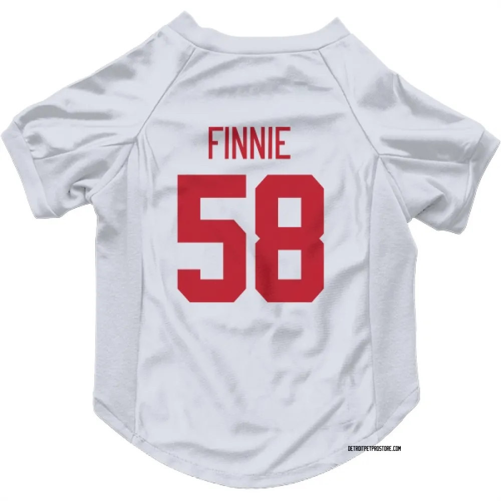 Detroit Red Wings Emmitt Finnie White Pet Jersey for Dog & Cat