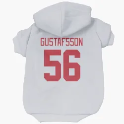 Detroit Red Wings Erik Gustafsson White Pet Hoodie for Dog & Cat