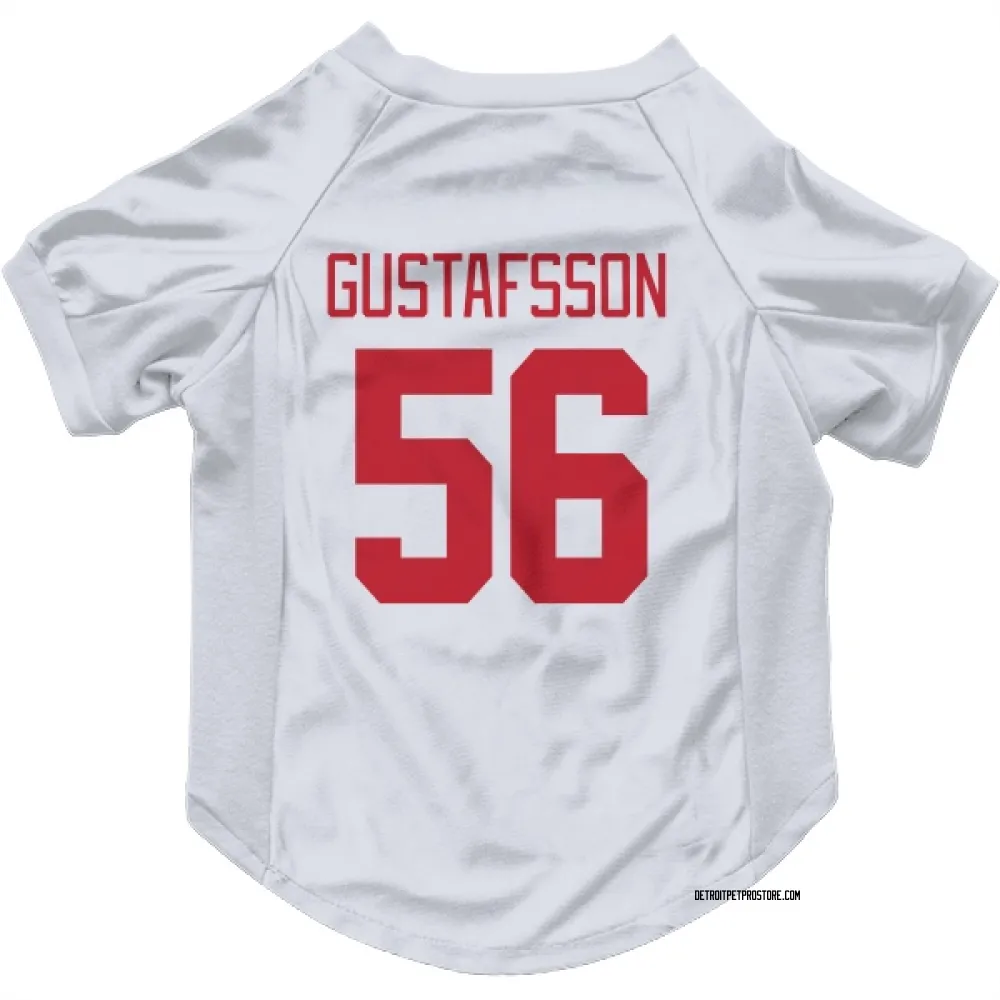 Detroit Red Wings Erik Gustafsson White Pet Jersey for Dog & Cat