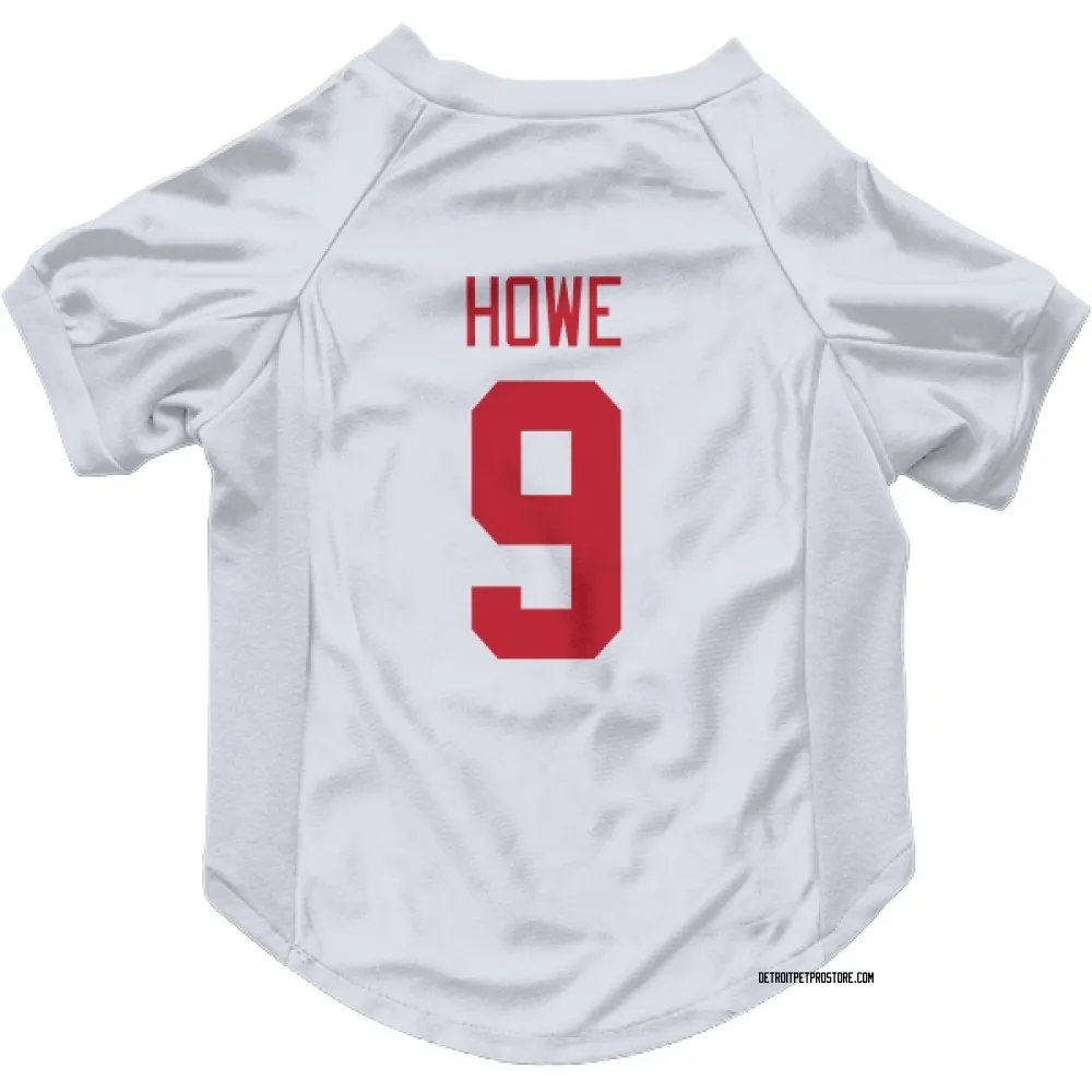 Detroit Red Wings Gordie Howe White Pet Jersey for Dog & Cat