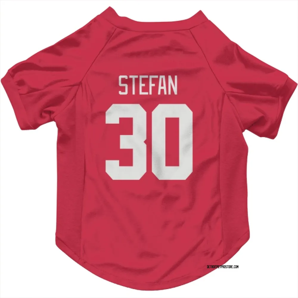 Detroit Red Wings Greg Stefan Red Pet Jersey for Dog & Cat