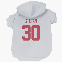 Detroit Red Wings Greg Stefan White Pet Hoodie for Dog & Cat