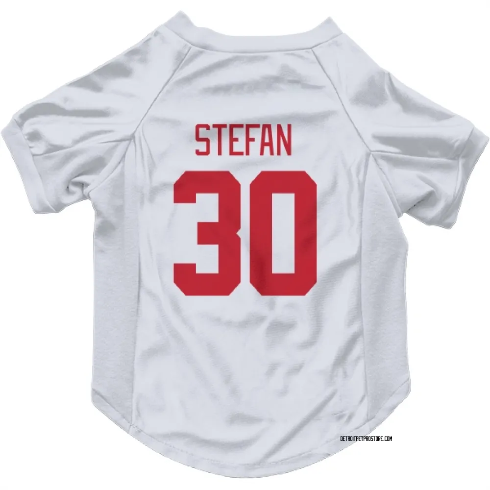 Detroit Red Wings Greg Stefan White Pet Jersey for Dog & Cat