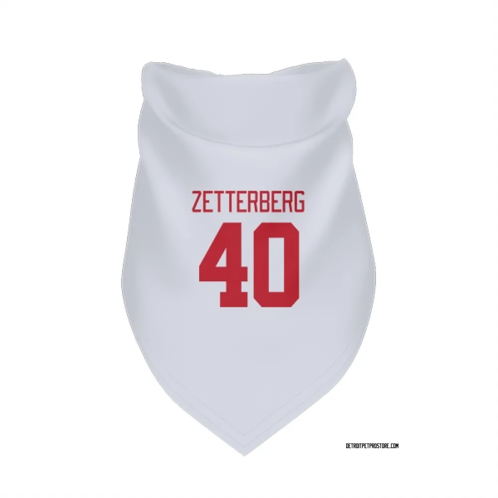Detroit Red Wings Henrik Zetterberg White Pet Bandana for Dog & Cat