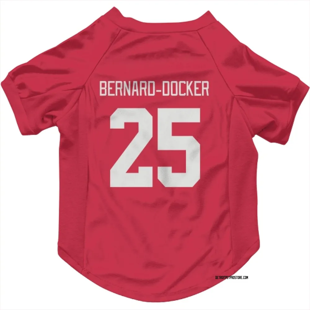 Detroit Red Wings Jacob Bernard-Docker Red Pet Jersey for Dog & Cat