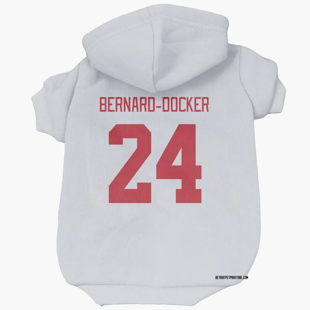 Detroit Red Wings Jacob Bernard-Docker White Pet Hoodie for Dog & Cat
