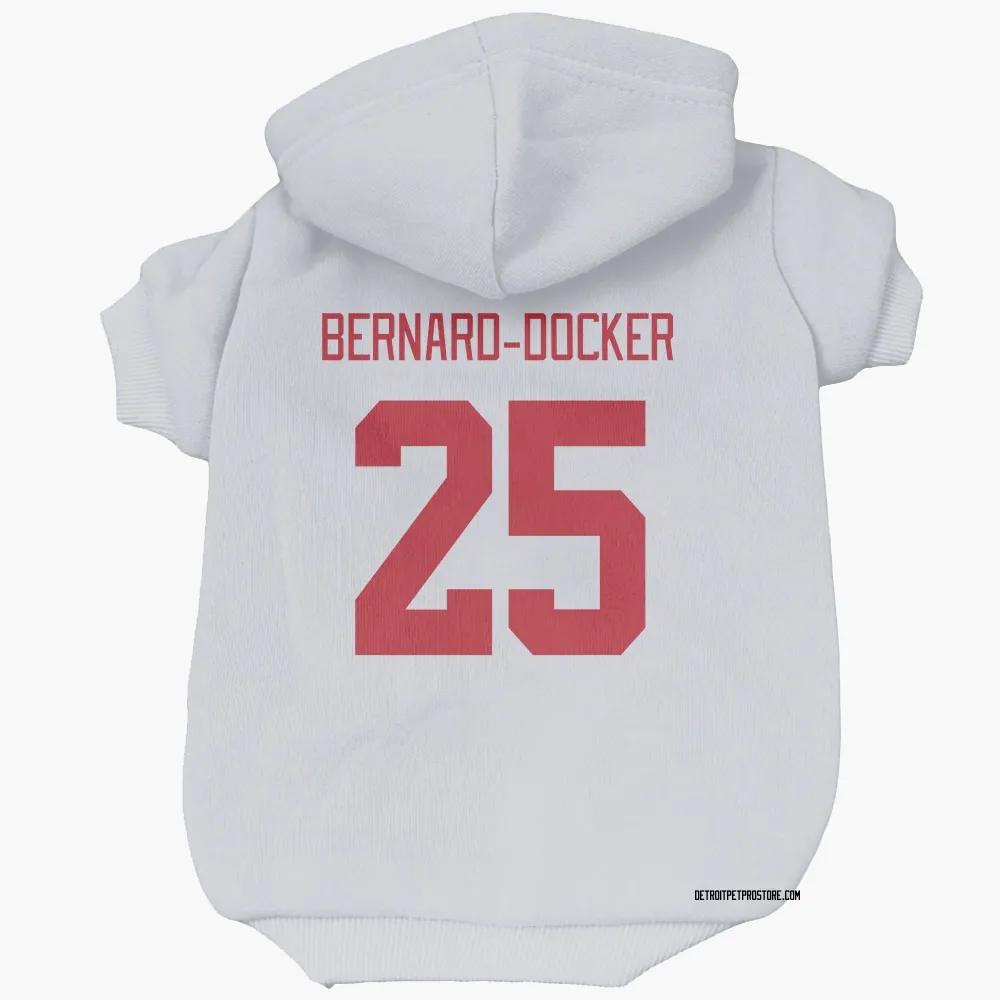 Detroit Red Wings Jacob Bernard-Docker White Pet Hoodie for Dog & Cat