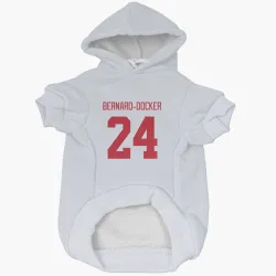 Detroit Red Wings Jacob Bernard-Docker White Pet Hoodie for Dog & Cat