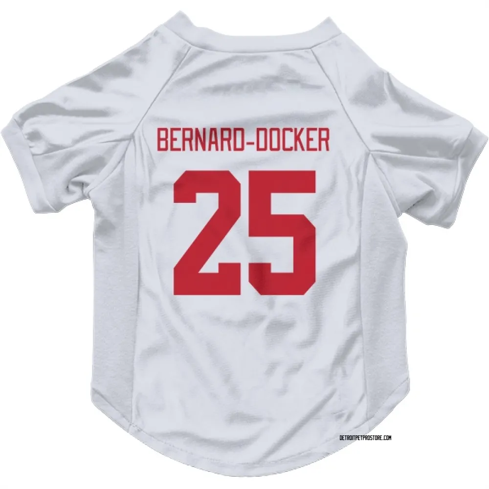 Detroit Red Wings Jacob Bernard-Docker White Pet Jersey for Dog & Cat