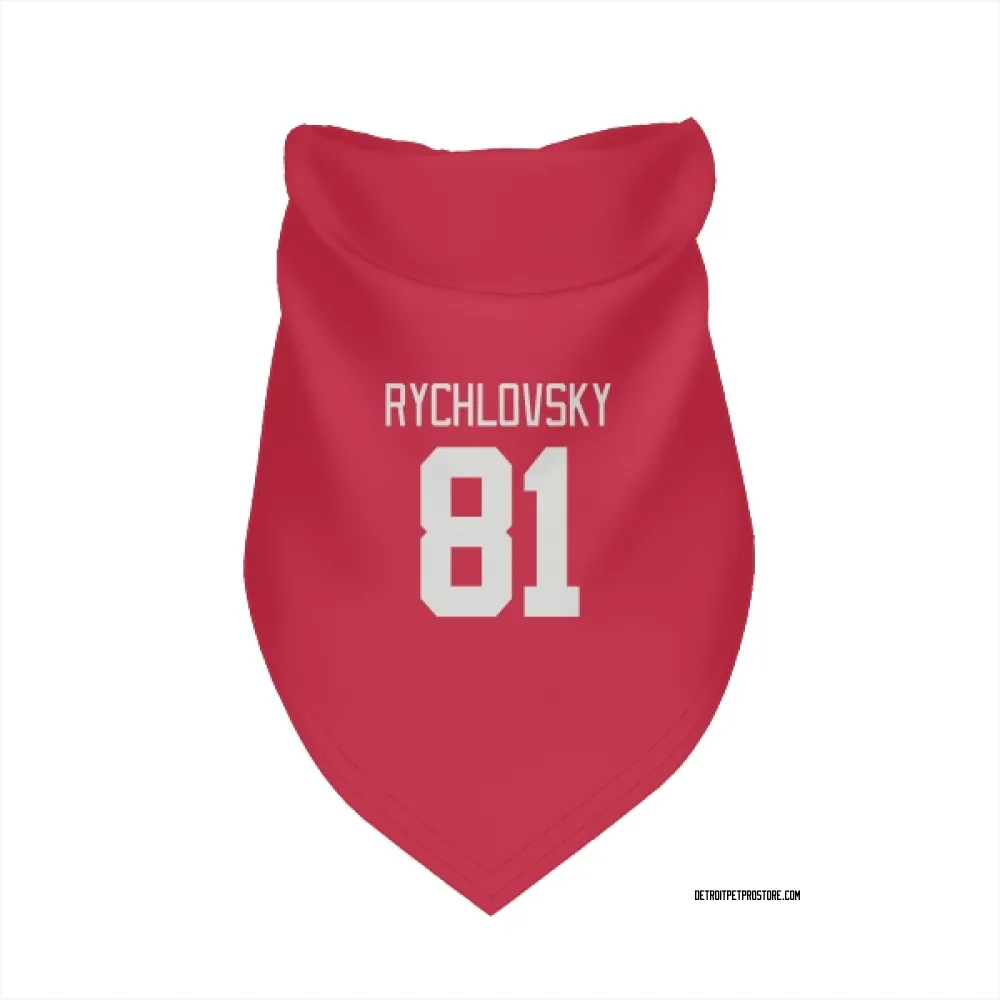 Detroit Red Wings Jakub Rychlovsky Red Pet Bandana for Dog & Cat