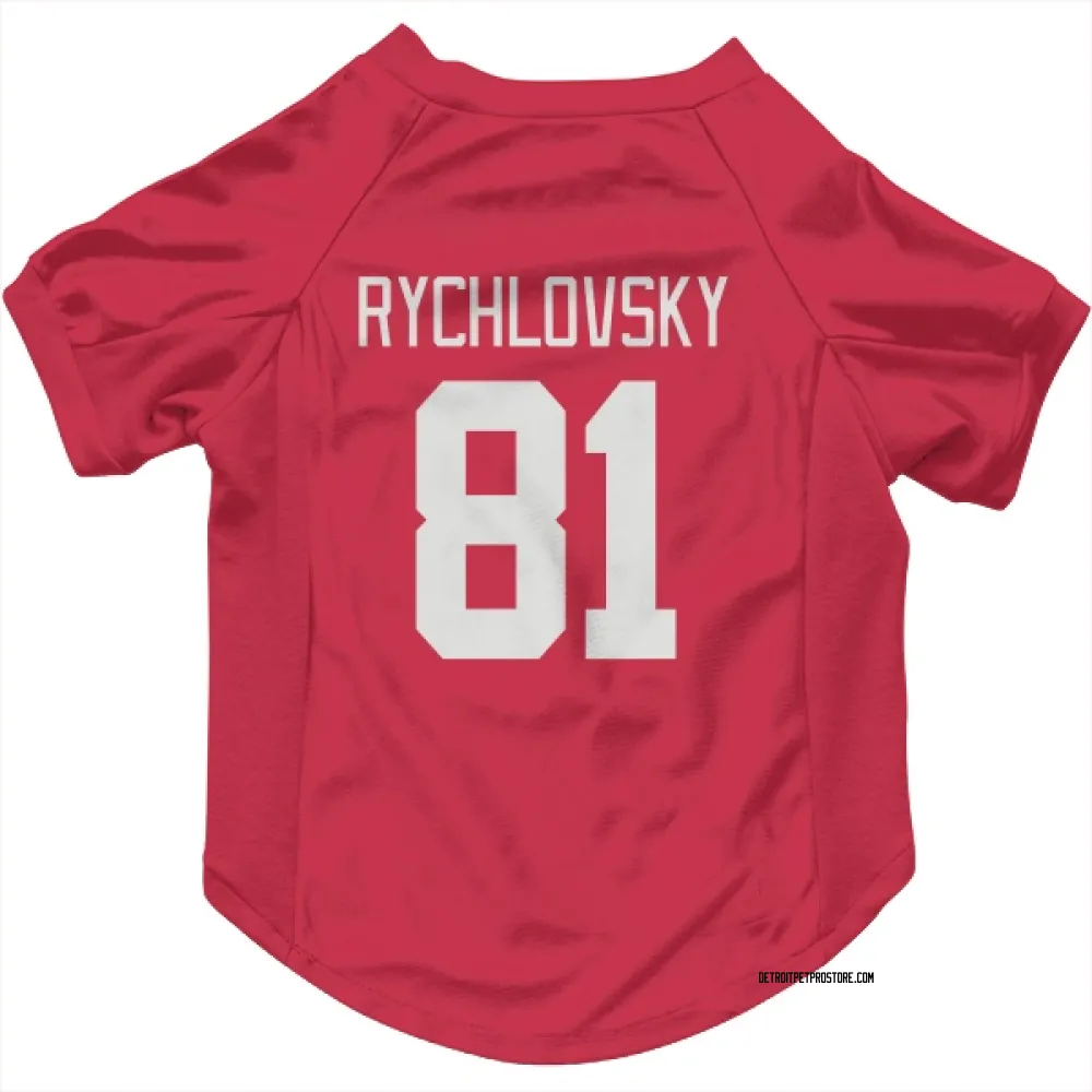 Detroit Red Wings Jakub Rychlovsky Red Pet Jersey for Dog & Cat
