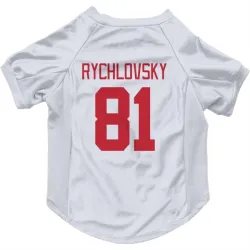 Detroit Red Wings Jakub Rychlovsky White Pet Jersey for Dog & Cat
