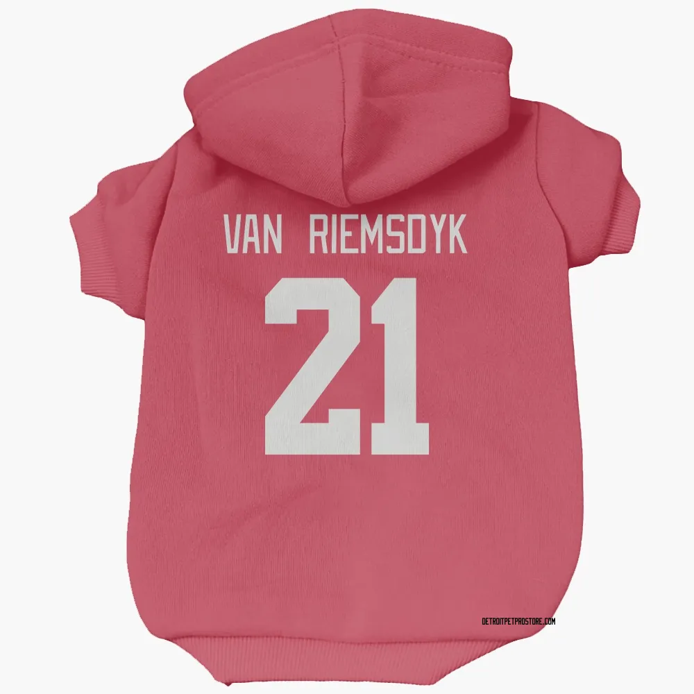 Detroit Red Wings James van Riemsdyk Red Pet Hoodie for Dog & Cat