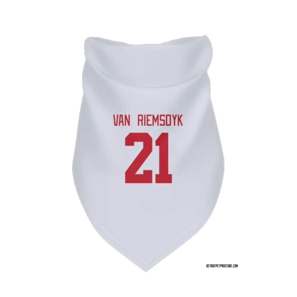 Detroit Red Wings James van Riemsdyk White Pet Bandana for Dog & Cat