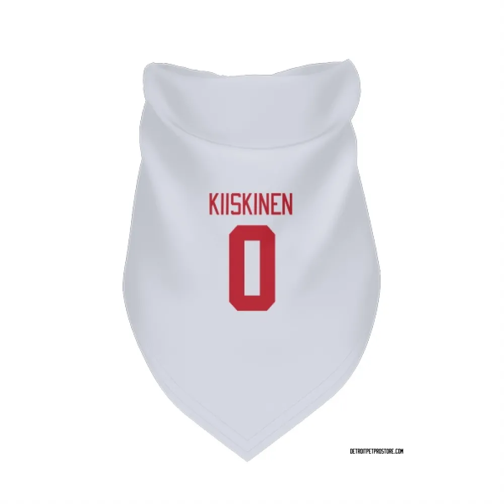 Detroit Red Wings Jesse Kiiskinen White Pet Bandana for Dog & Cat
