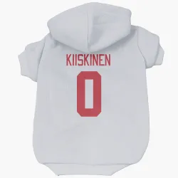 Detroit Red Wings Jesse Kiiskinen White Pet Hoodie for Dog & Cat