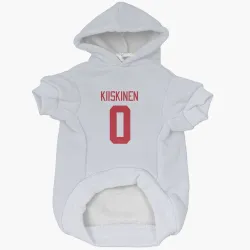 Detroit Red Wings Jesse Kiiskinen White Pet Hoodie for Dog & Cat
