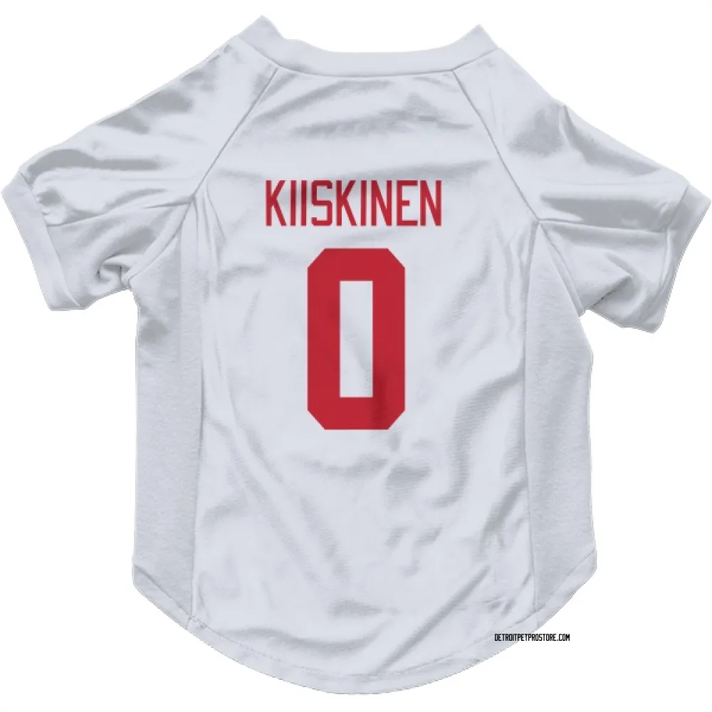 Detroit Red Wings Jesse Kiiskinen White Pet Jersey for Dog & Cat